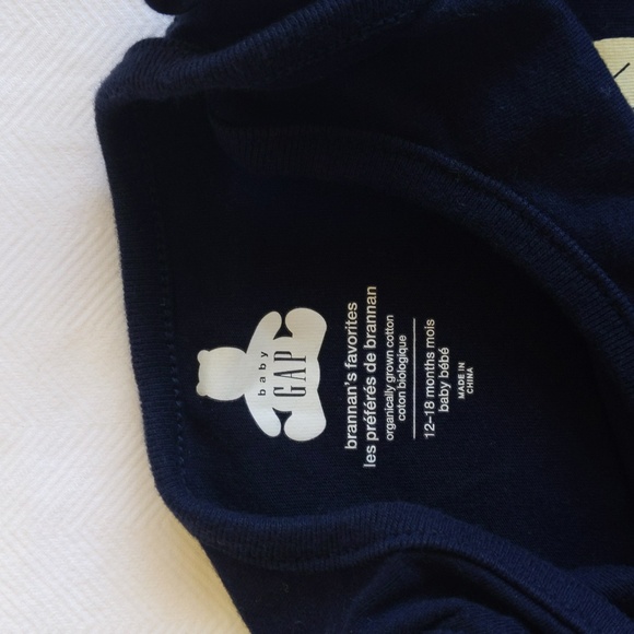 babyGap brannan's favorites organic cotton bodysuit diaper shirt 12-18 months - Picture 2 of 6